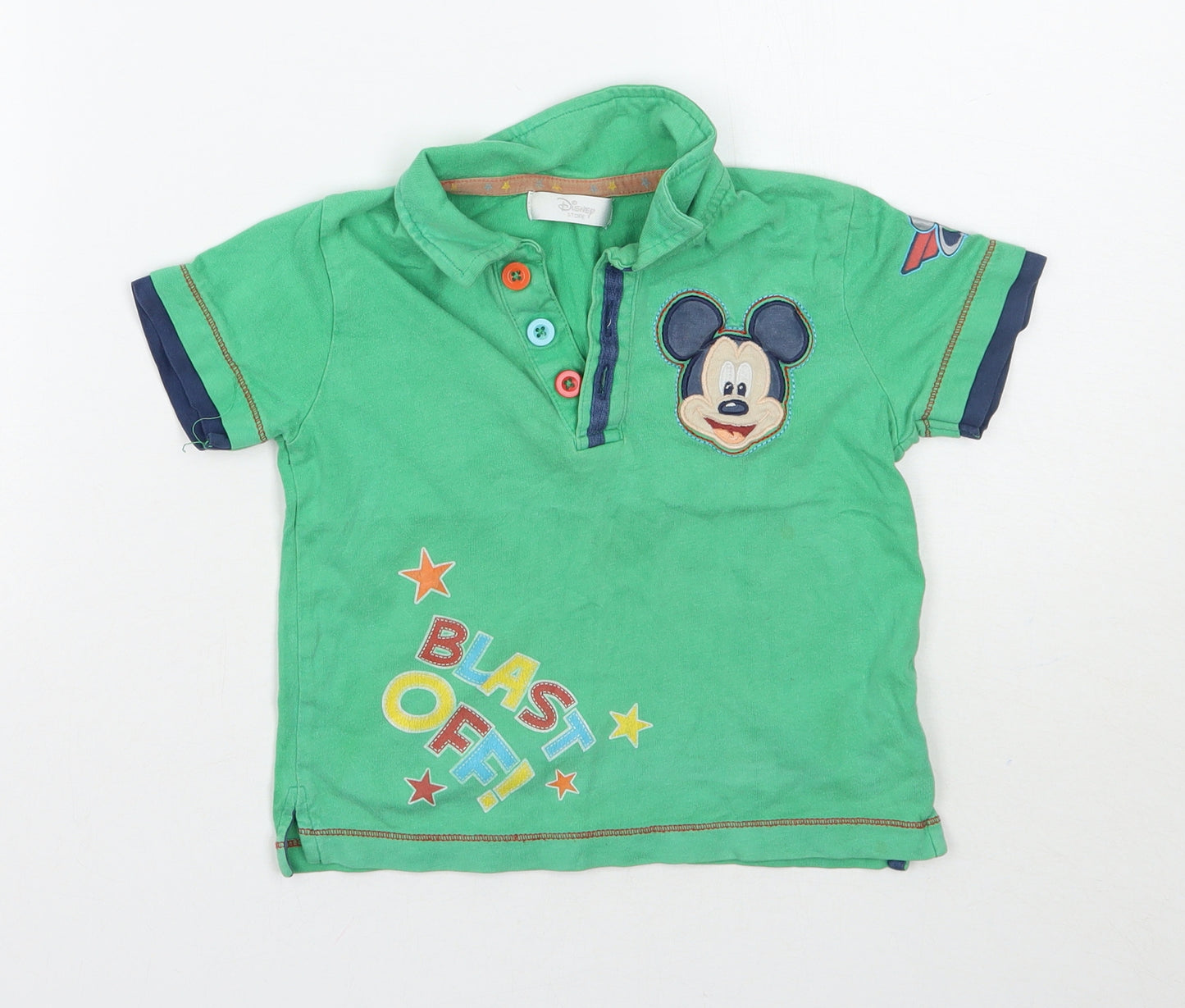 Disney Boys Green   Basic Polo Size 2-3 Years