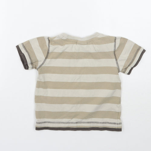 Cherokee Boys Brown Striped  Basic T-Shirt Size 2-3 Years