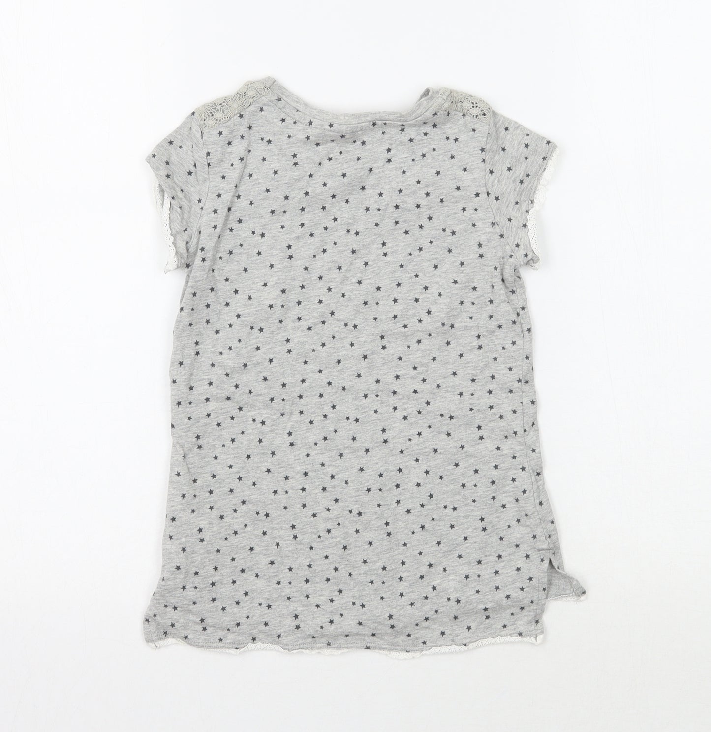 NEXT Girls Grey Animal Print  Basic T-Shirt Size 5-6 Years