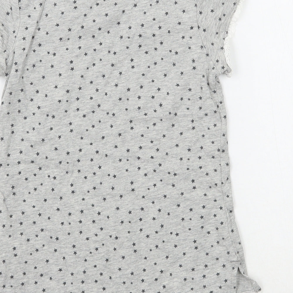 NEXT Girls Grey Animal Print  Basic T-Shirt Size 5-6 Years