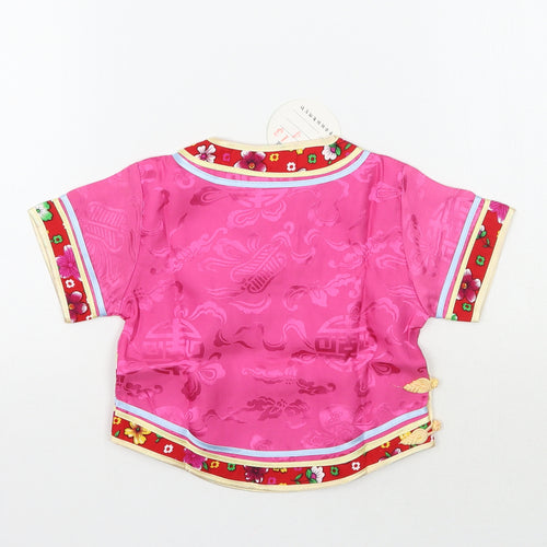Gole gee Girls Pink Floral  Basic T-Shirt Size 4 Years