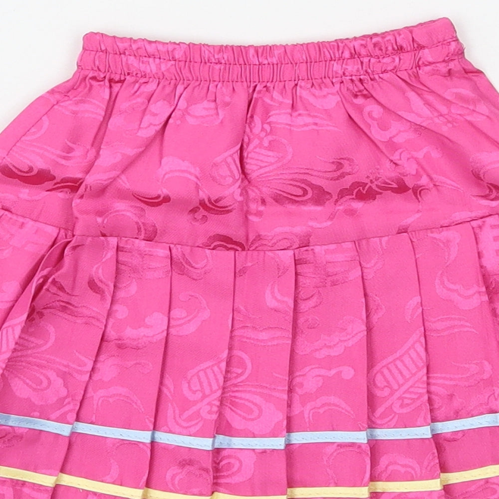 Gole gee Girls Pink Geometric  A-Line Skirt Size 4 Years