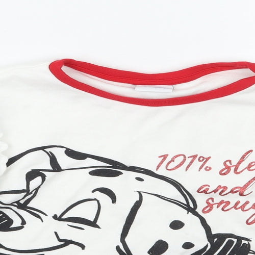 Matalan Girls White Animal Print  Basic T-Shirt Size 6 Years