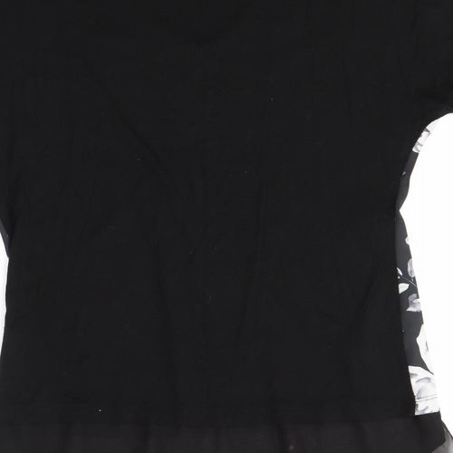 Matalan Womens Black Floral  Basic Blouse Size 8