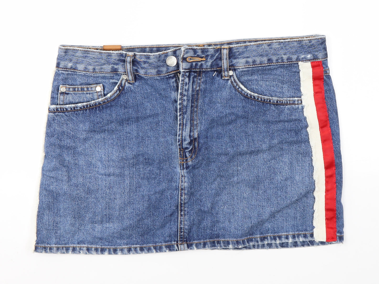 Zara Womens Blue   Mini Skirt Size L
