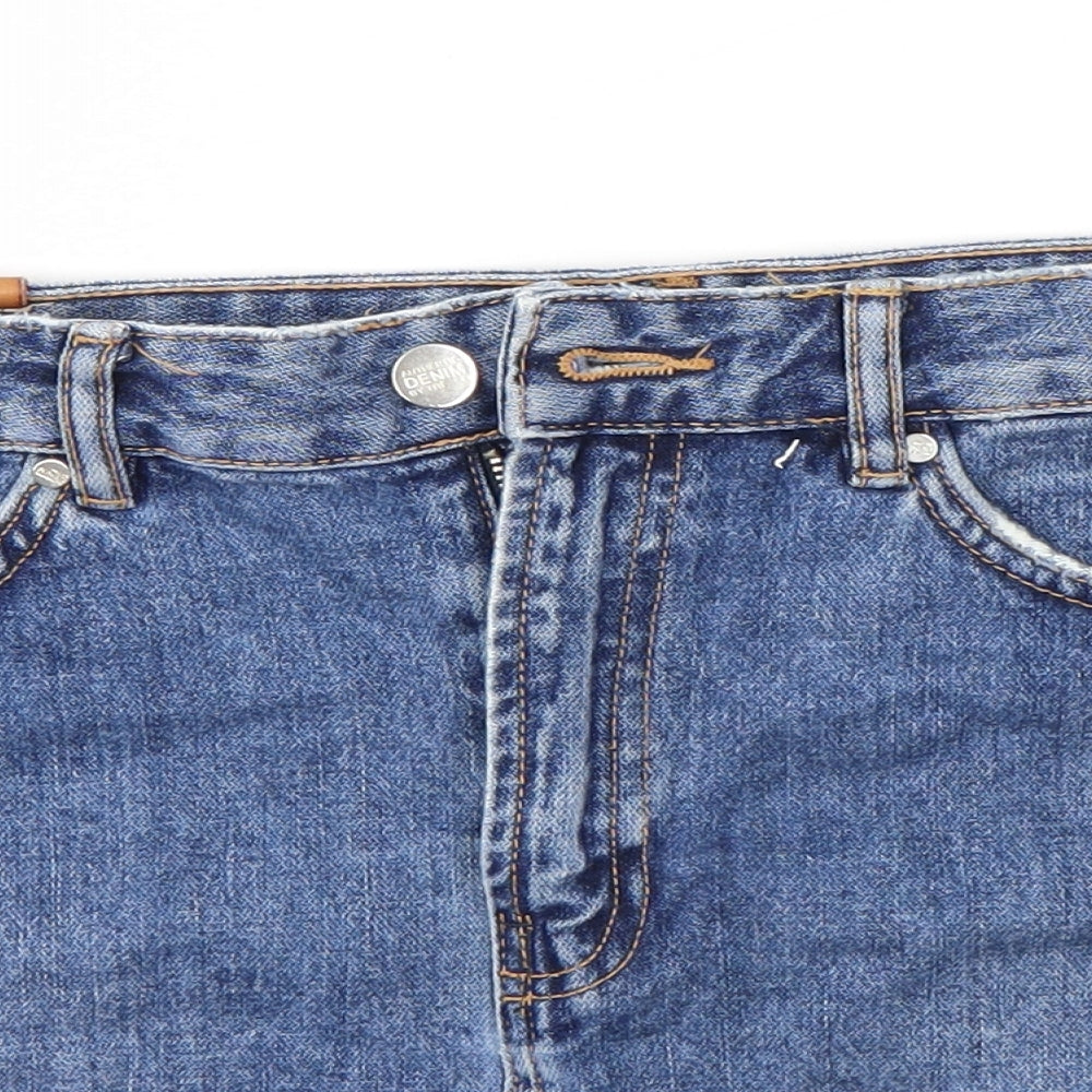 Zara Womens Blue   Mini Skirt Size L
