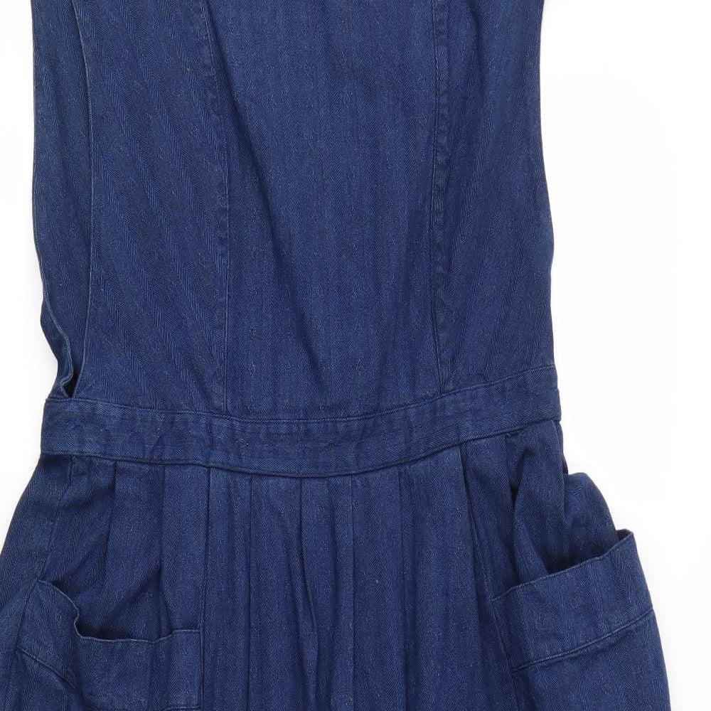 Laura Ashley Womens Blue   A-Line Skirt Size 16