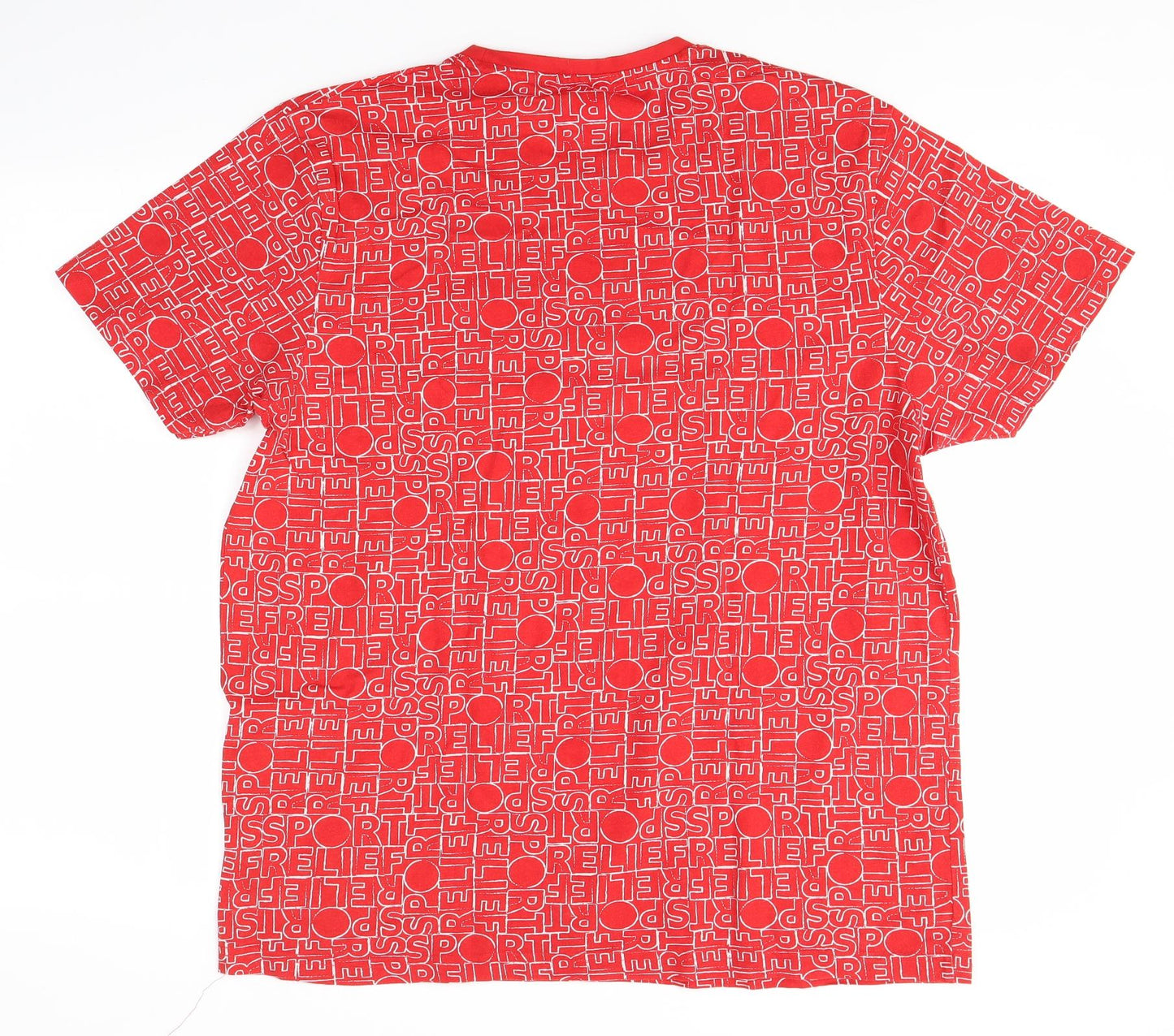 Sport Relief Mens Red    T-Shirt Size L