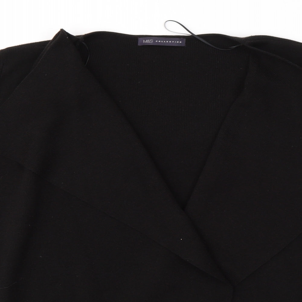 M&S Womens Black   Cardigan Jumper Size L