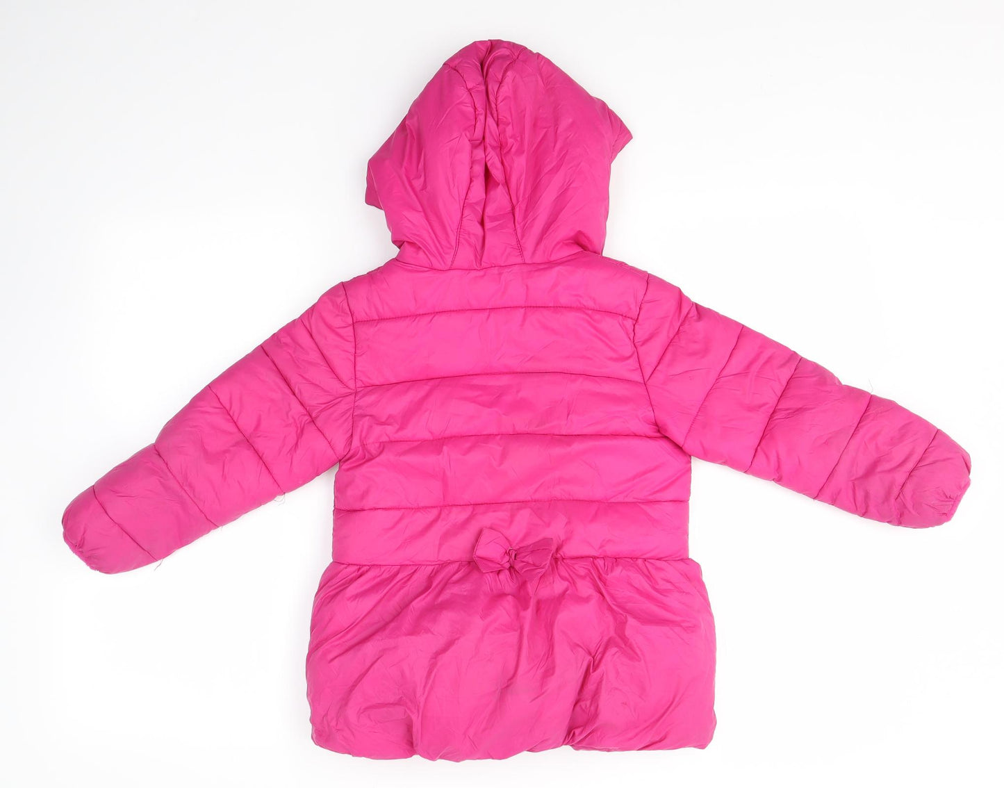 M&S Girls Pink   Overcoat Coat Size 5-6 Years