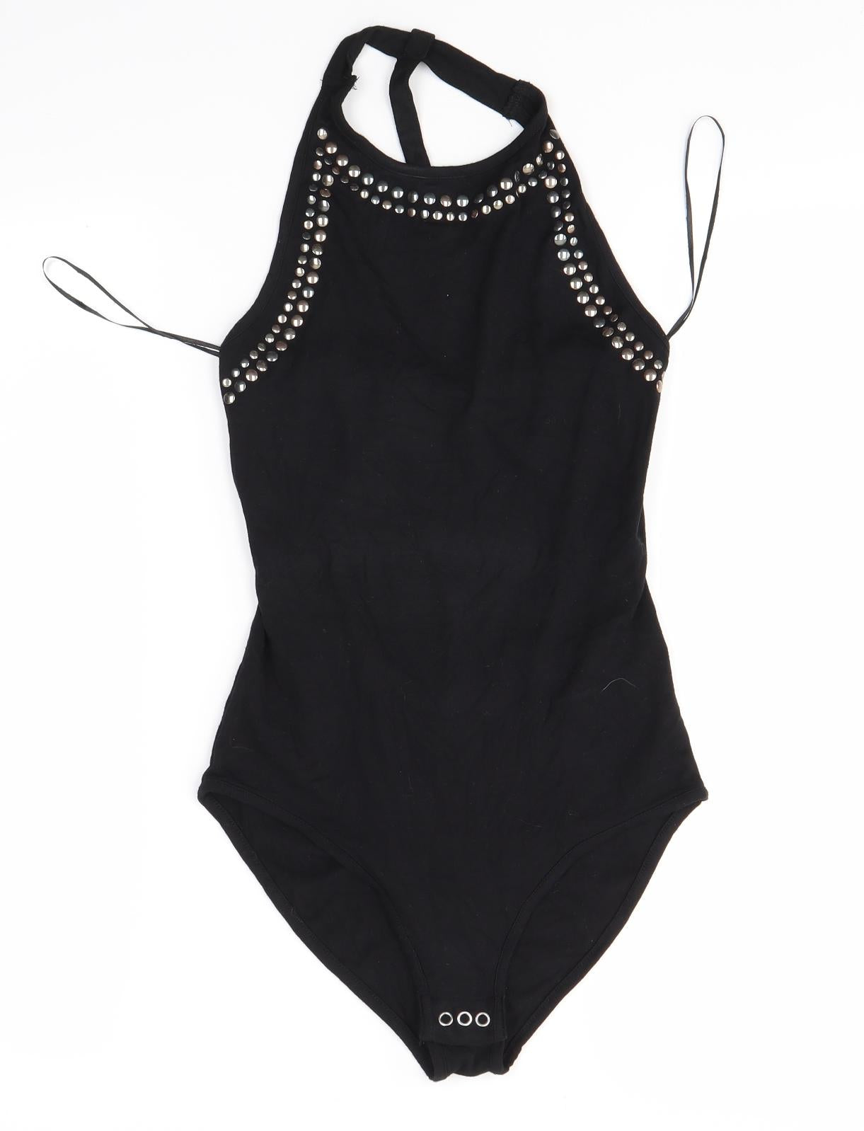 Topshop Womens Black   Bodysuit One-Piece Size 8