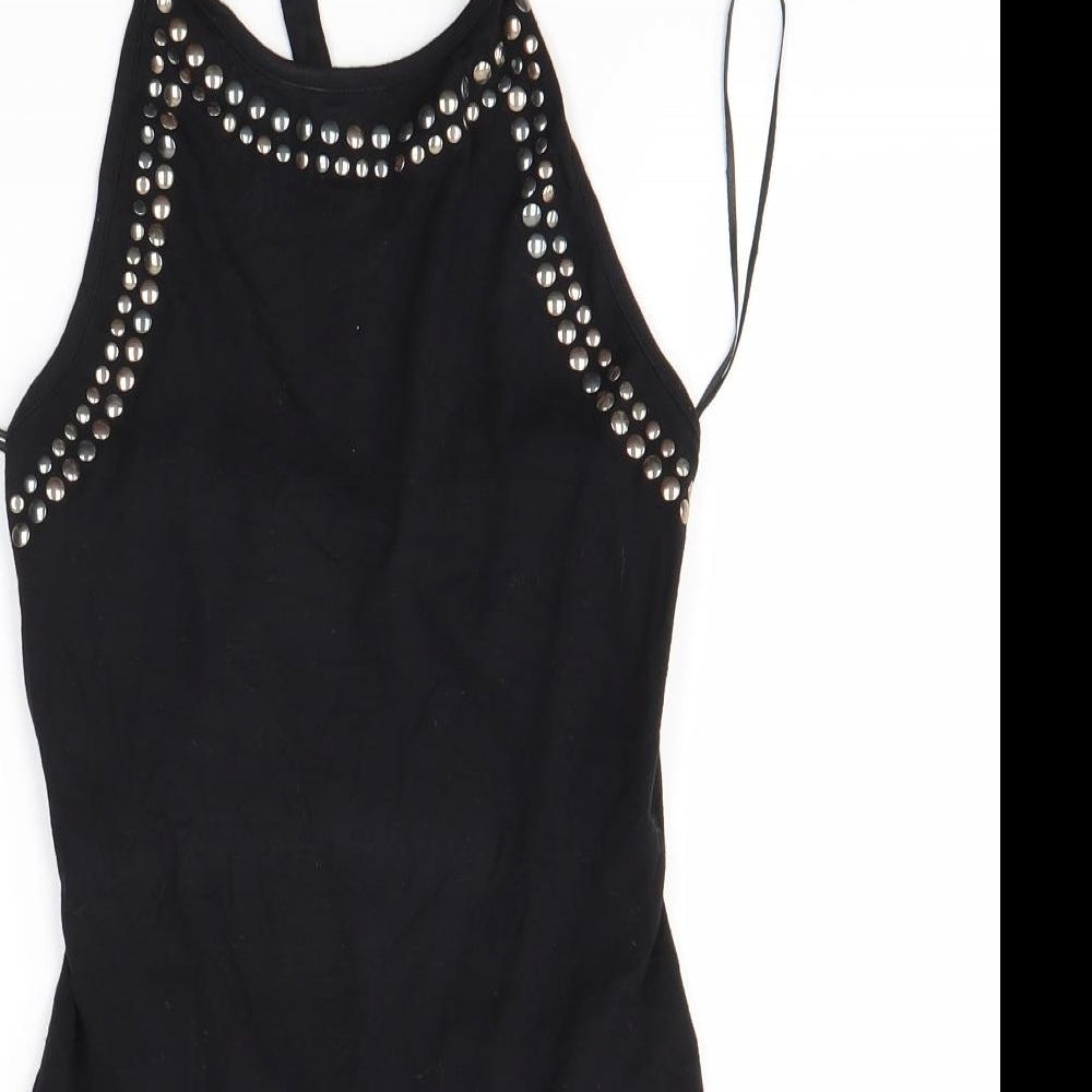 Topshop Womens Black   Bodysuit One-Piece Size 8
