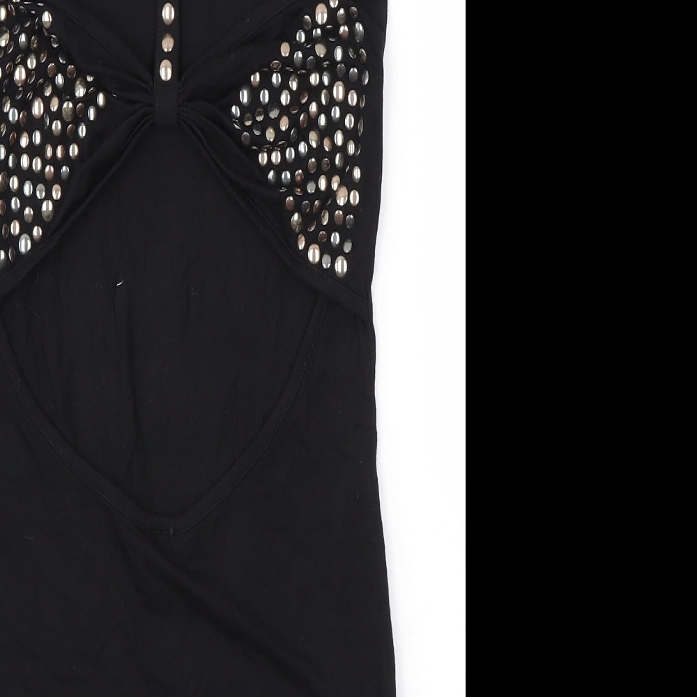 Topshop Womens Black   Bodysuit One-Piece Size 8
