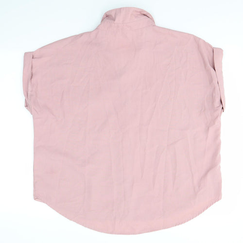 SheIn Womens Pink   Basic Button-Up Size XL