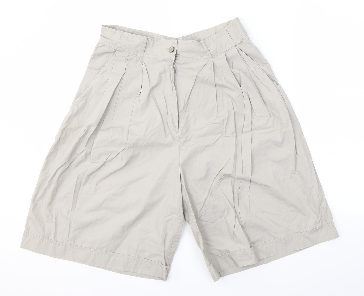 Alain Cannelle Womens Grey   Paperbag Shorts Size 16