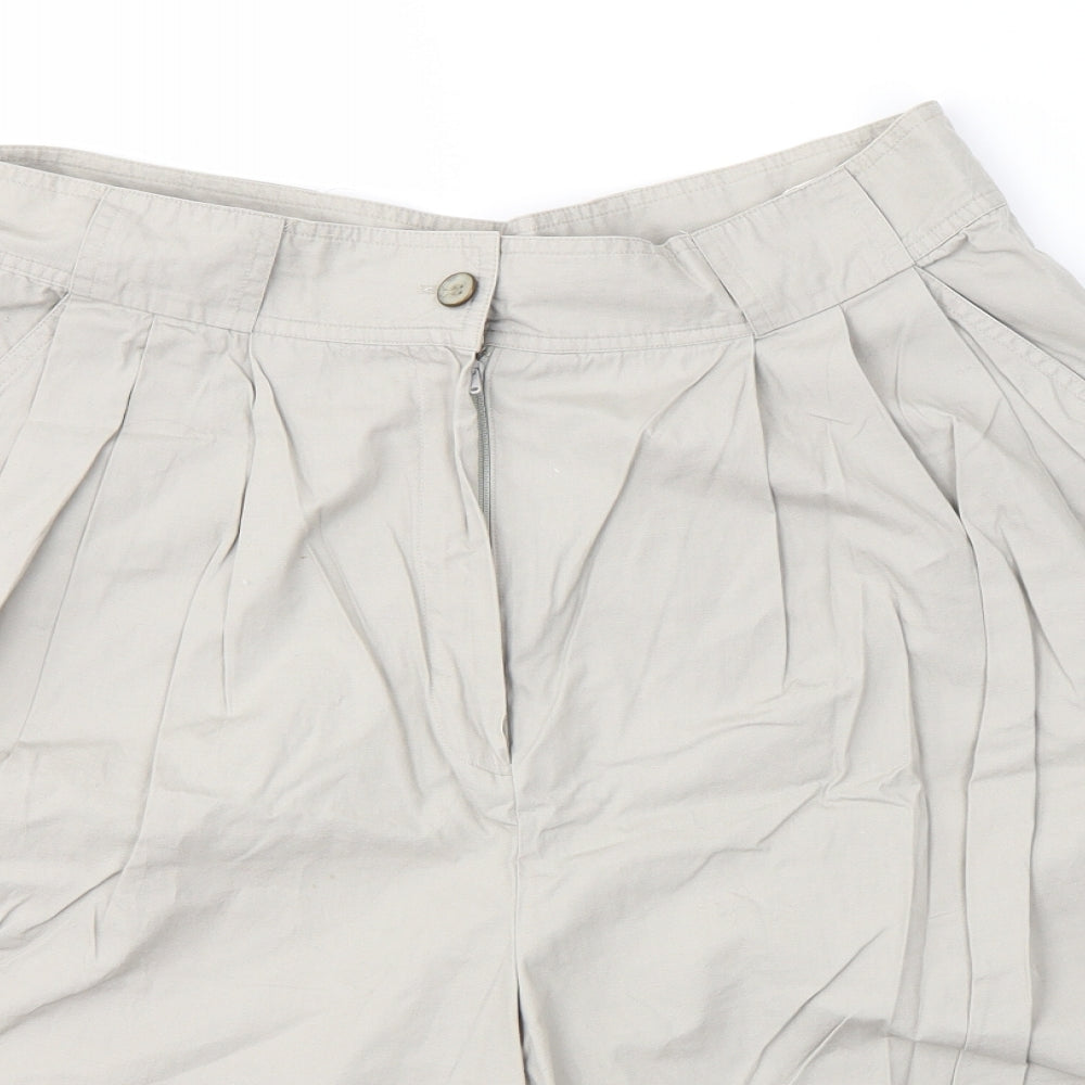 Alain Cannelle Womens Grey   Paperbag Shorts Size 16