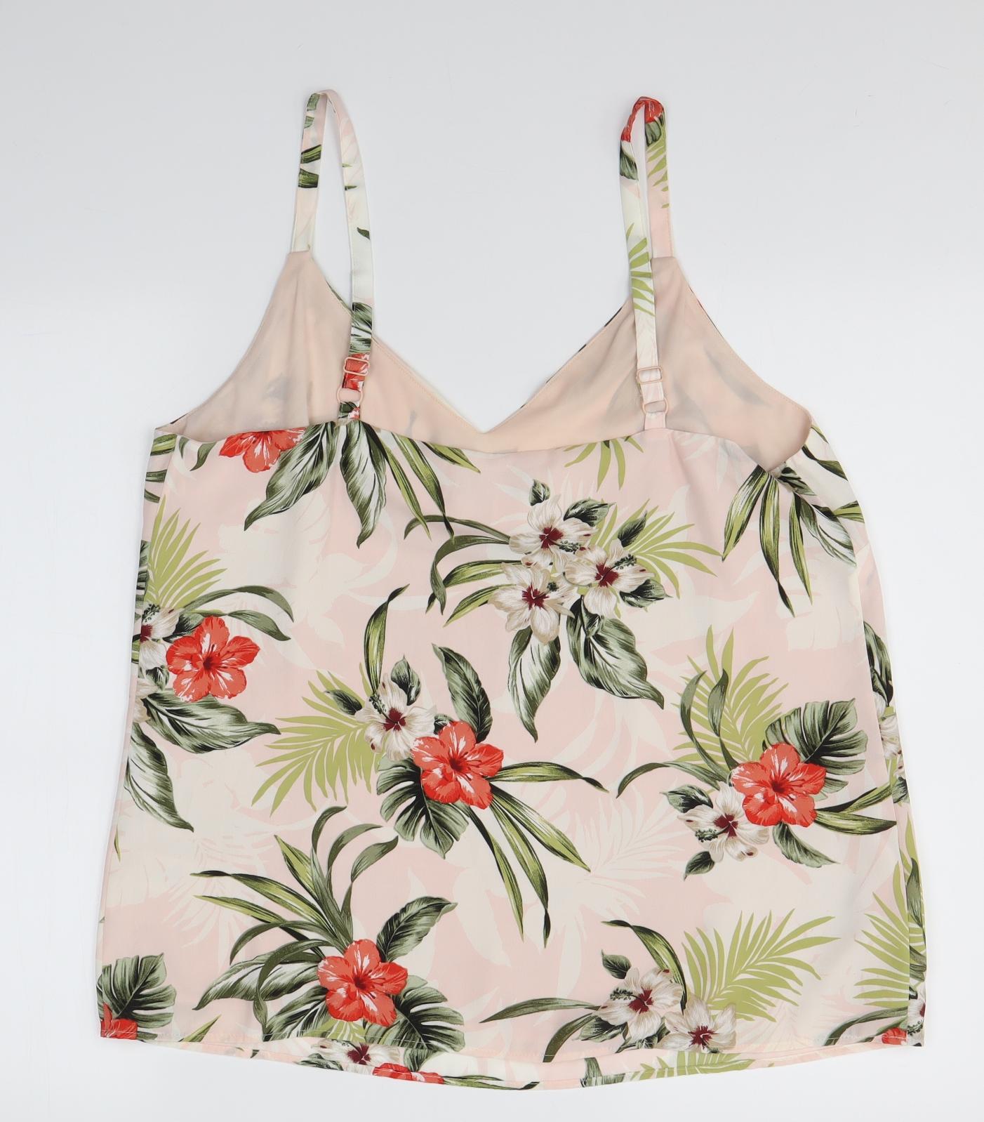 F&F Womens Multicoloured Floral  Camisole Blouse Size 14