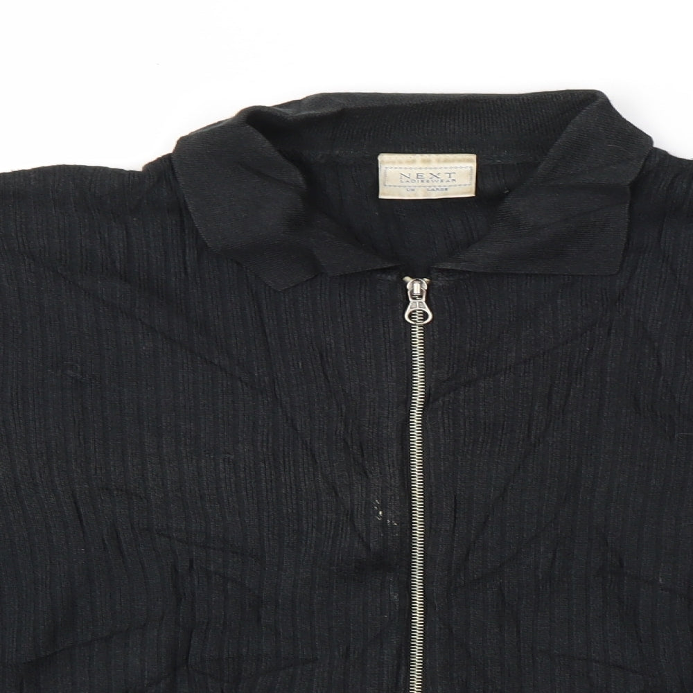 NEXT Womens Black   Full Zip Jumper Size L