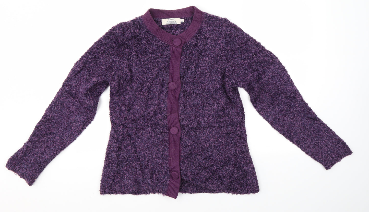 Honor Milburn Womens Purple   Cardigan Jumper Size S
