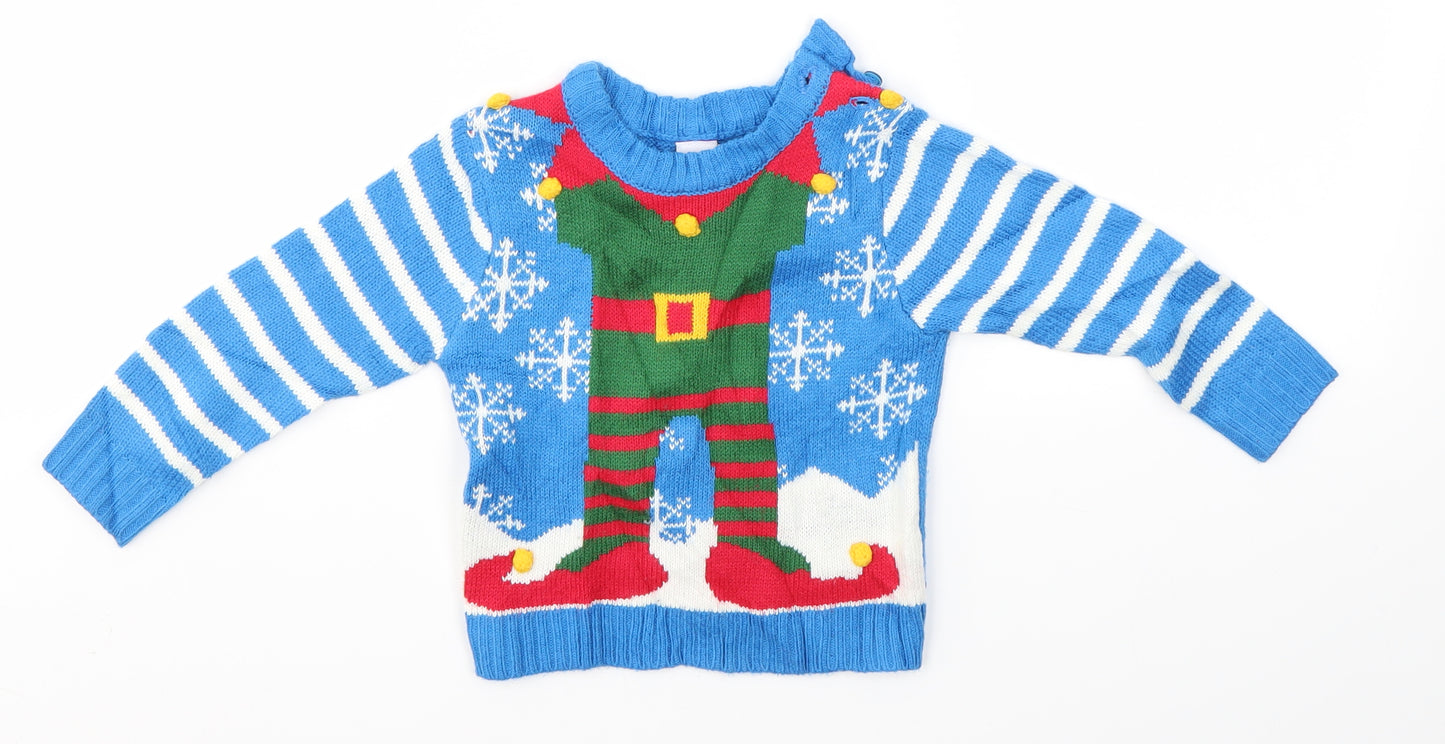Mini Club Baby Multicoloured   Pullover Jumper Size 18-24 Months  - festive christmas