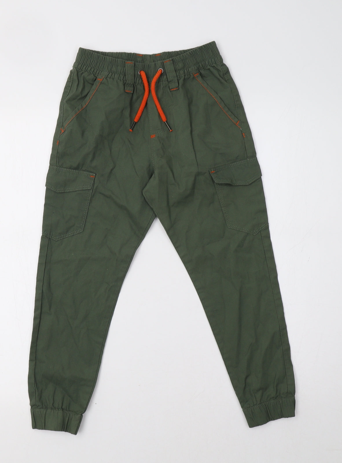 Pep&Co Boys Green   Cargo Trousers Size 7-8 Years