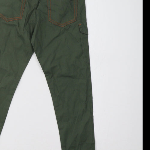 Pep&Co Boys Green   Cargo Trousers Size 7-8 Years