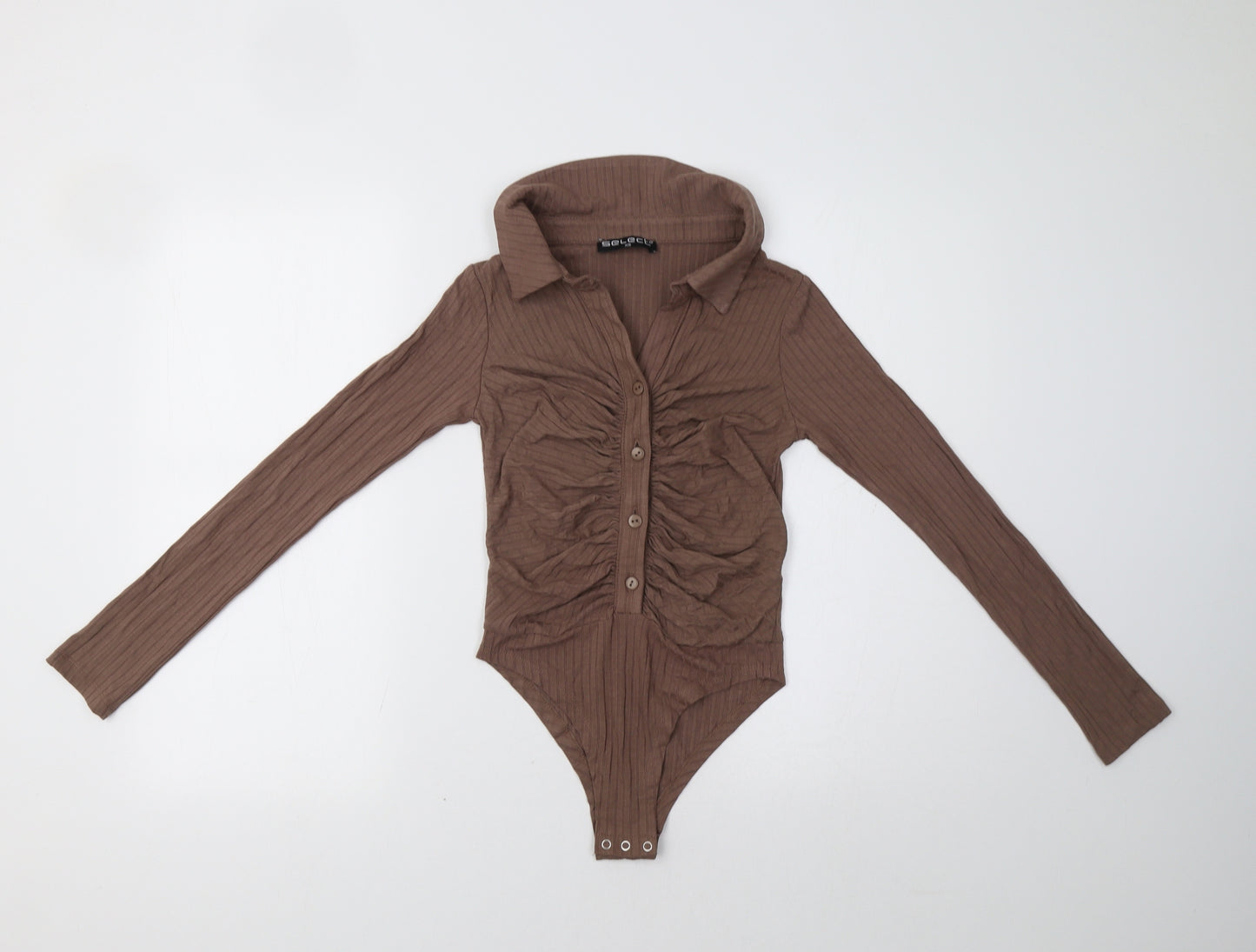 Select Womens Brown   Bodysuit One-Piece Size XS