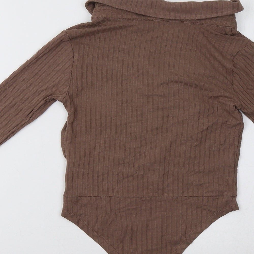 Select Womens Brown   Bodysuit One-Piece Size XS
