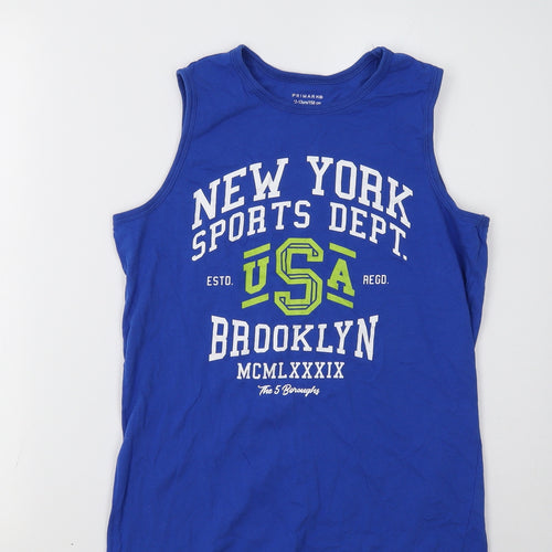 Primark Girls Blue   Basic Tank Size 12-13 Years  - New York