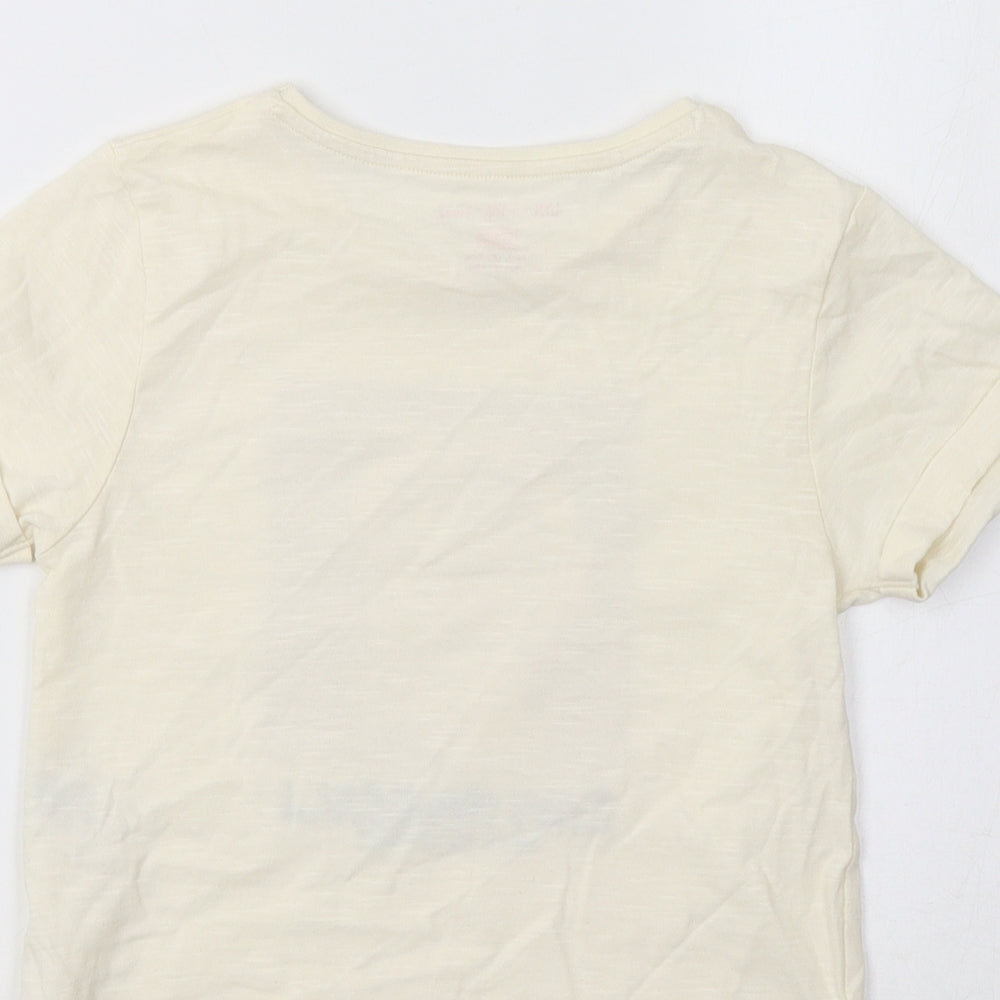 F&F Girls Ivory   Basic T-Shirt Size 6-7 Years  - Unicorn