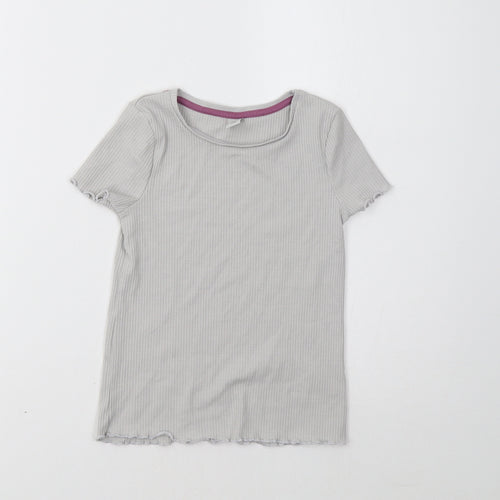 TU Girls Grey   Basic T-Shirt Size 6-7 Years
