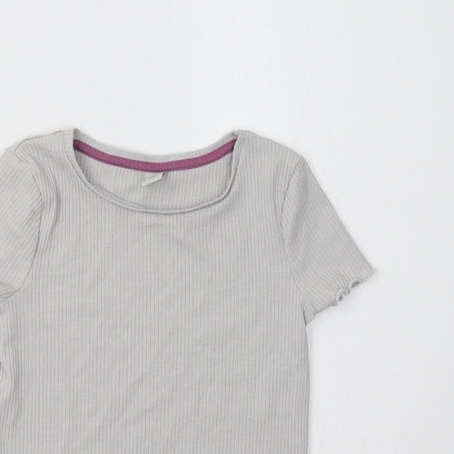 TU Girls Grey   Basic T-Shirt Size 6-7 Years
