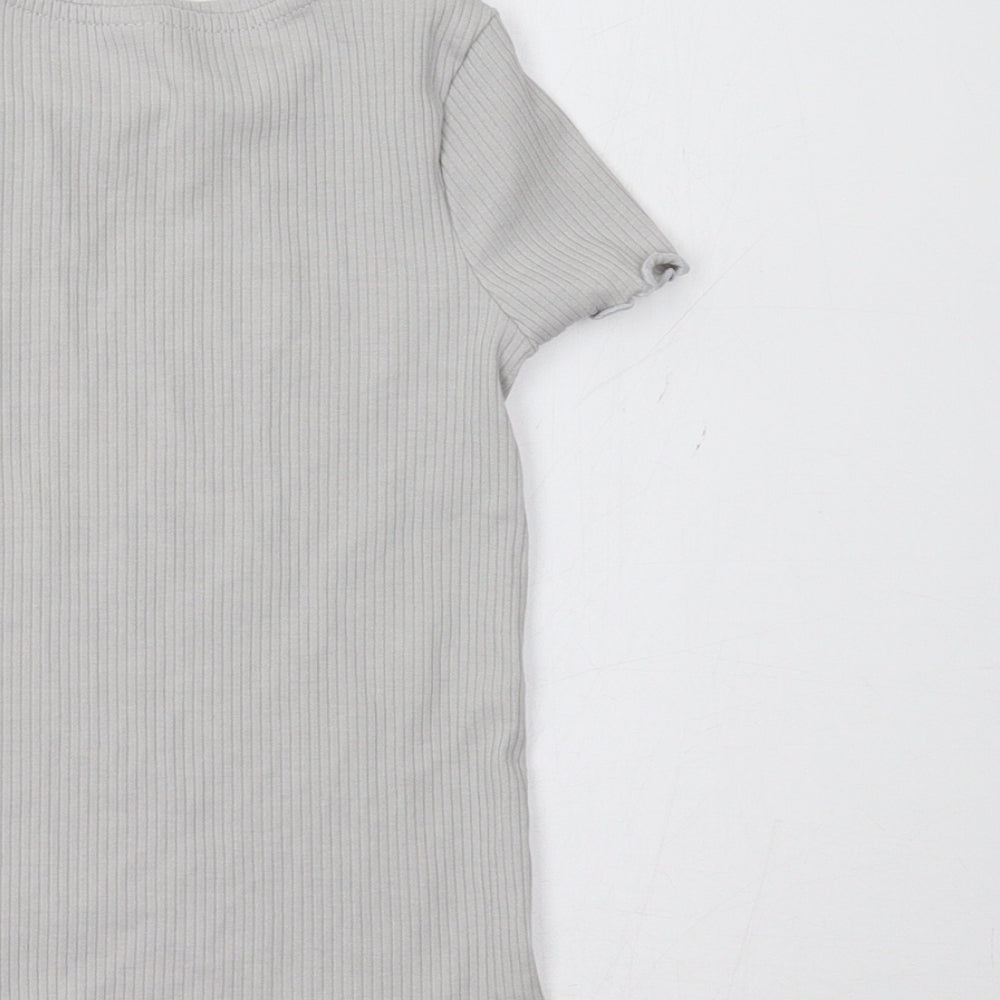 TU Girls Grey   Basic T-Shirt Size 6-7 Years