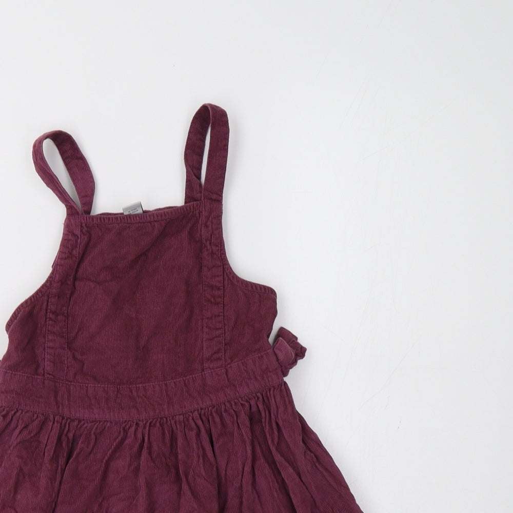 TU Girls Purple   Pinafore/Dungaree Dress  Size 6-7 Years