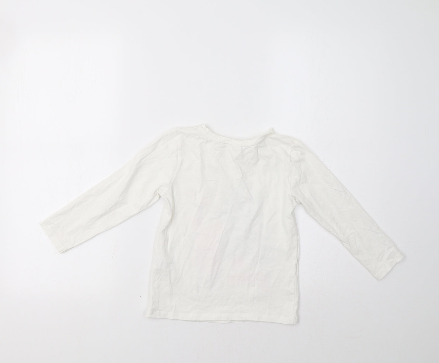 Matalan Girls White   Basic T-Shirt Size 4-5 Years  - Peppa Pig Christmas