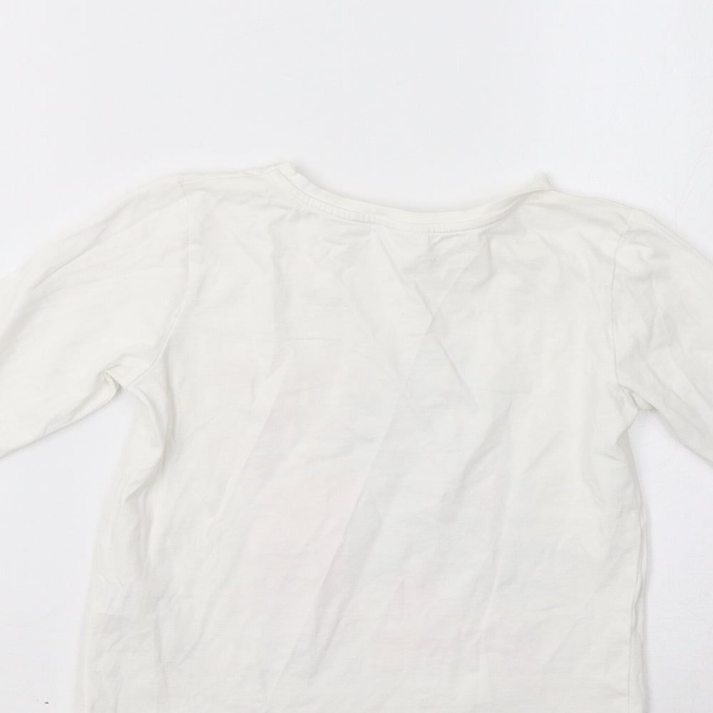 Matalan Girls White   Basic T-Shirt Size 4-5 Years  - Peppa Pig Christmas