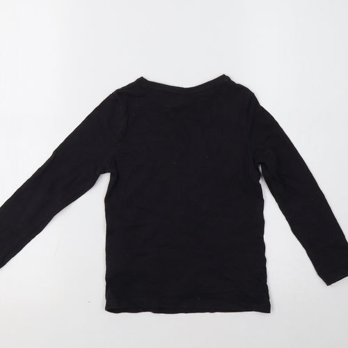 F&F Girls Black   Basic T-Shirt Size 5-6 Years  - Love