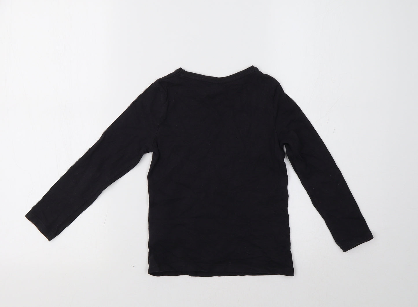 F&F Girls Black   Basic T-Shirt Size 5-6 Years  - Love