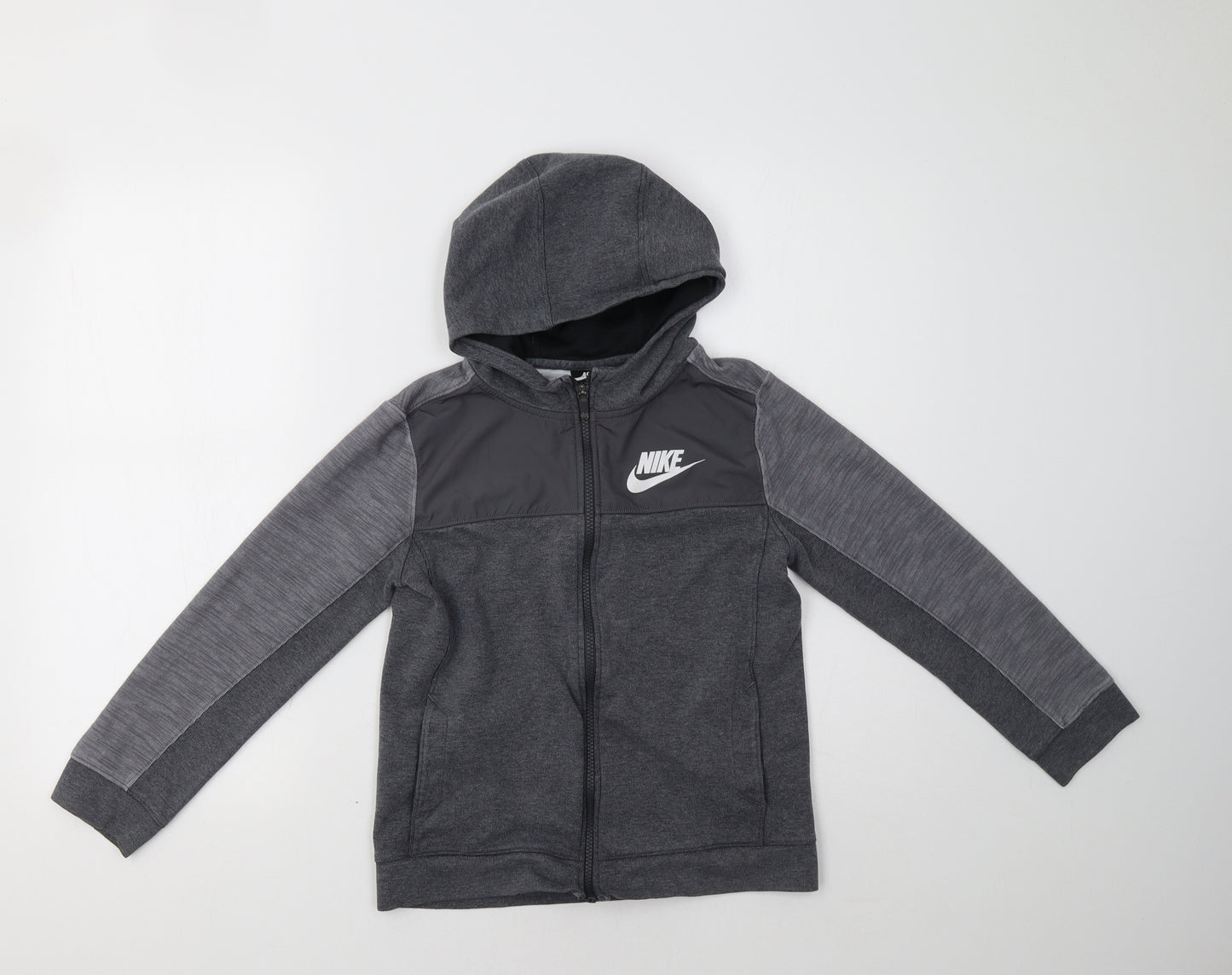Nike Boys Grey   Full Zip Hoodie Size 10-11 Years