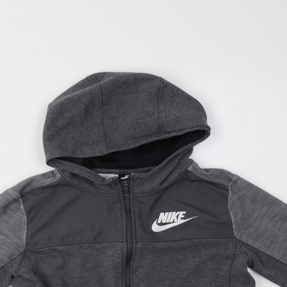 Nike Boys Grey   Full Zip Hoodie Size 10-11 Years