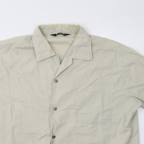 Bonsoir Mens Beige    Button-Up Size L
