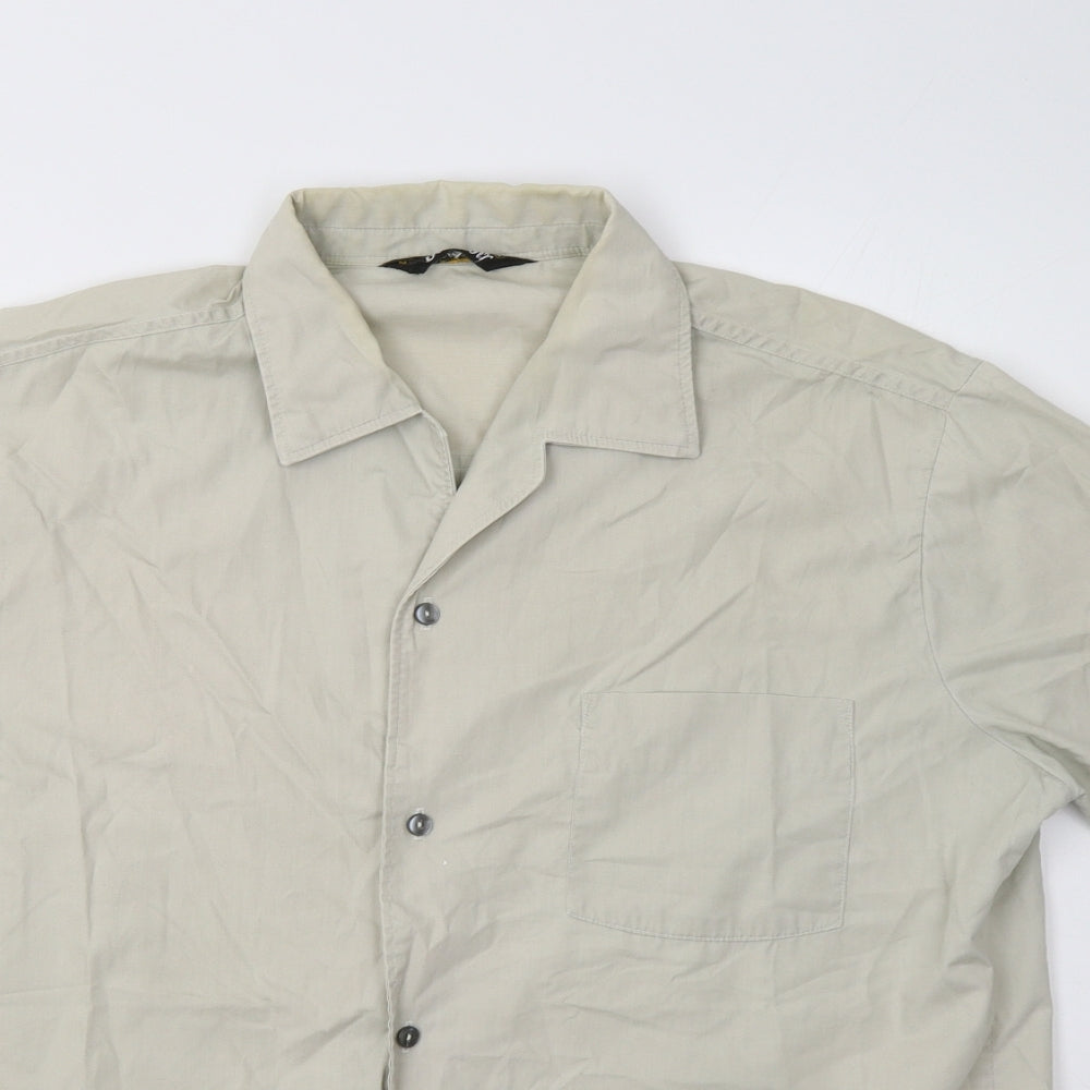 Bonsoir Mens Beige    Button-Up Size L