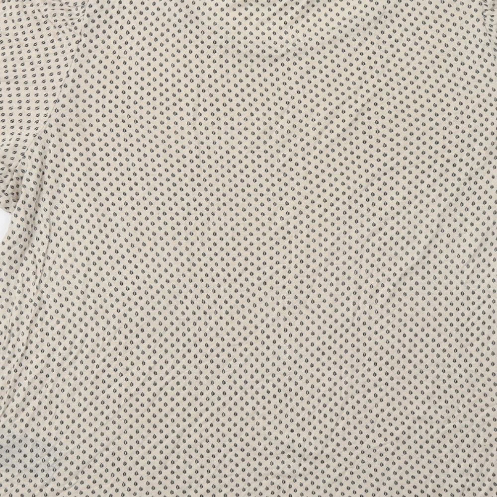 H&M Womens Beige Geometric  Basic Blouse Size M