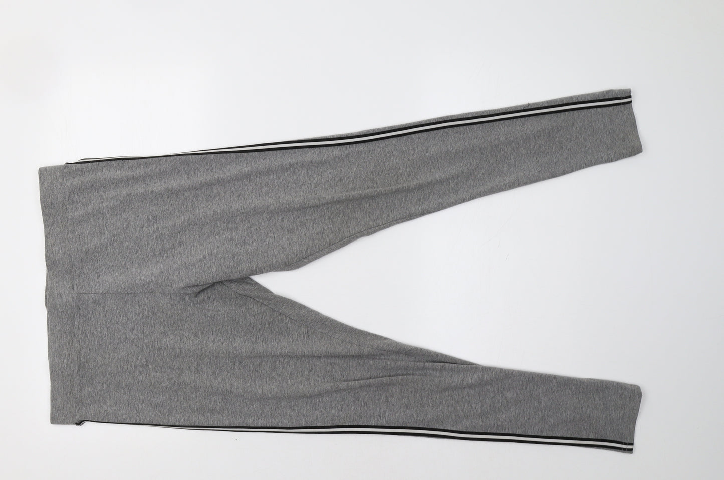 Primark Womens Grey Striped  Pedal Pusher Trousers Size S L29 in