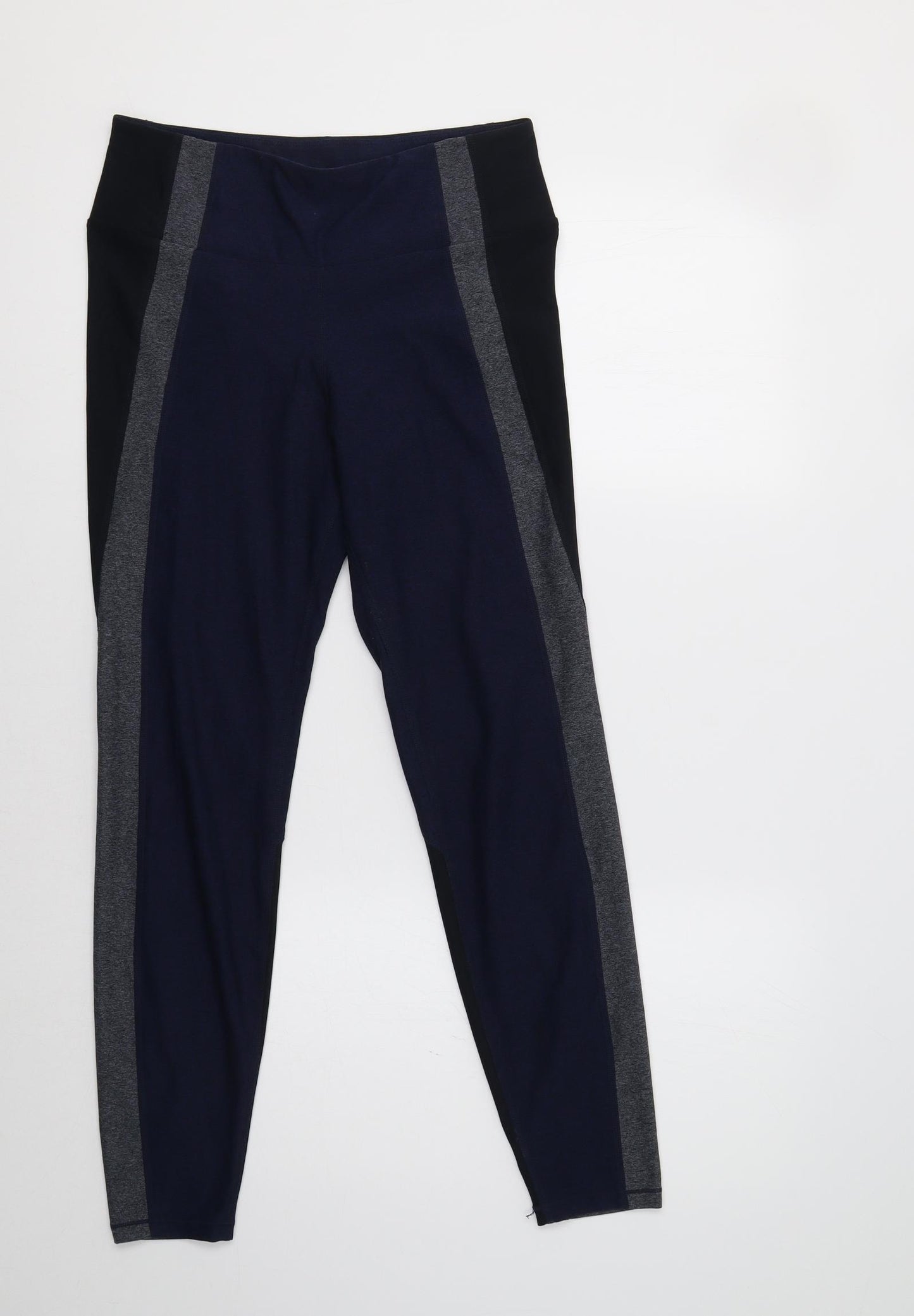 H&M Womens Blue Striped  Compression Leggings Size M L27 in