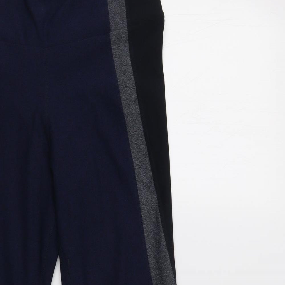 H&M Womens Blue Striped  Compression Leggings Size M L27 in