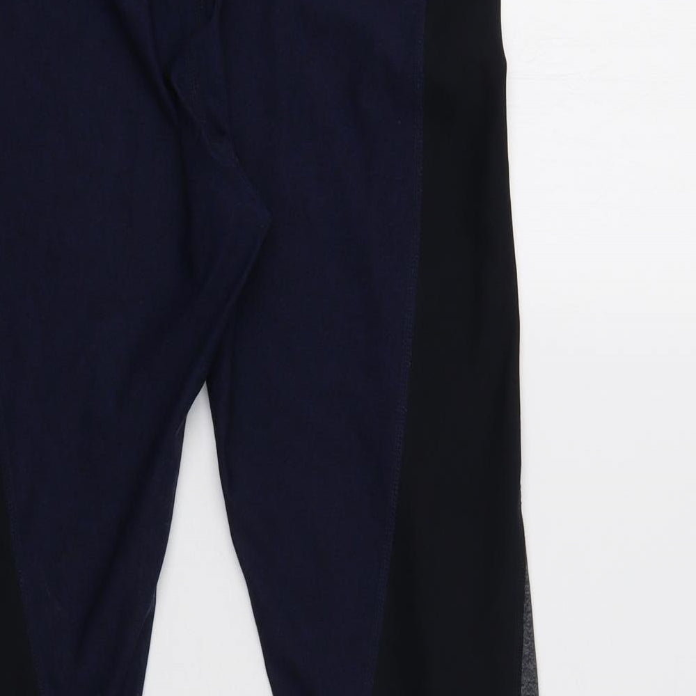 H&M Womens Blue Striped  Compression Leggings Size M L27 in