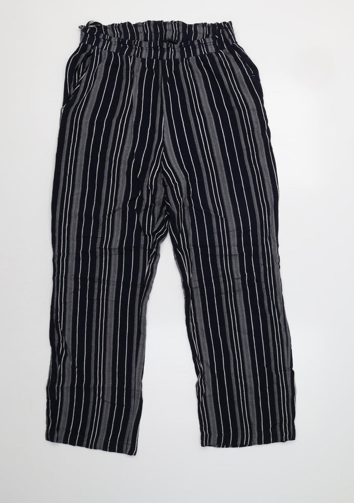 BHS Womens Blue Striped  Trousers  Size 10 L28 in