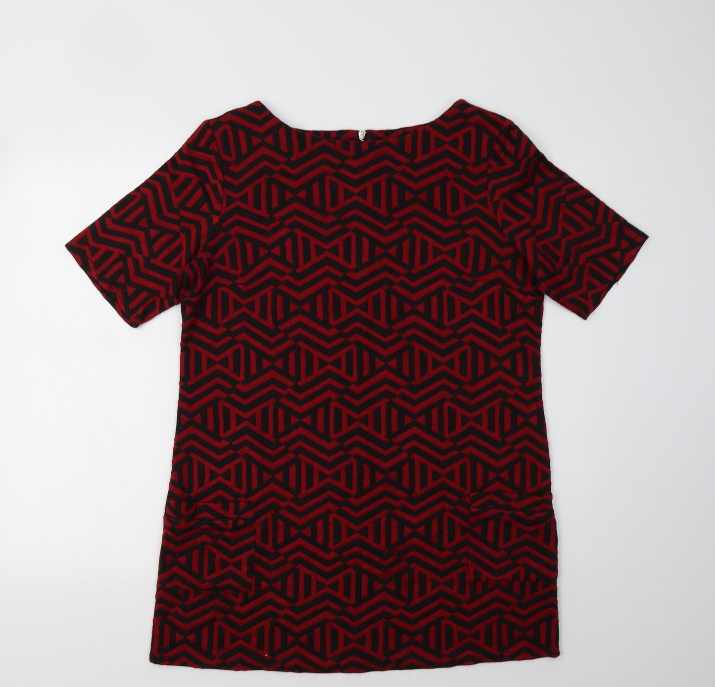 Wallis Womens Red Geometric  Tunic Blouse Size M