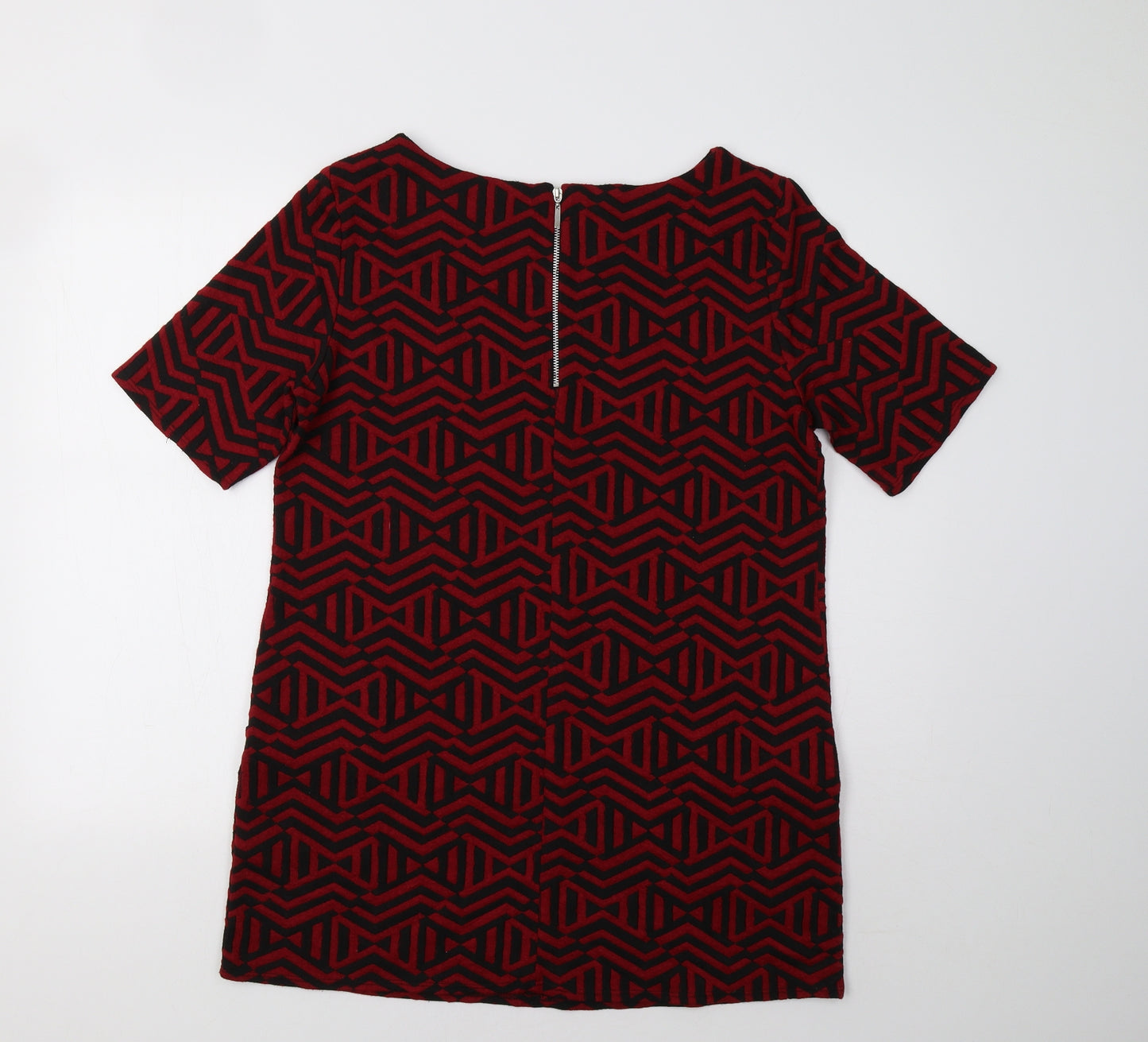 Wallis Womens Red Geometric  Tunic Blouse Size M